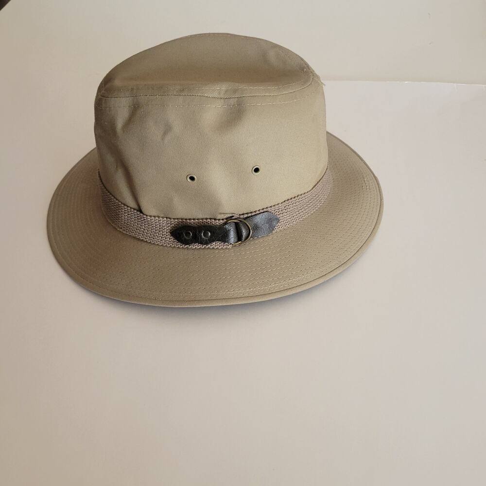 Vintage Dobbs Fifth Avenue Gable Safari Hat Men's Size Large Khaki Fedora